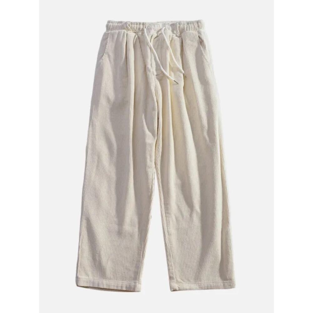 Aelfric Eden Corduroy Straight Leg Pants Cream Sz XS Minimalist